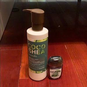 Bath and BodyWorks CocoShea cucumber products